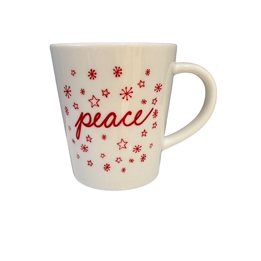 Royal Doulton with Ellen DeGeneres set of four white and red holiday drink mugs - Picture 10 of 15